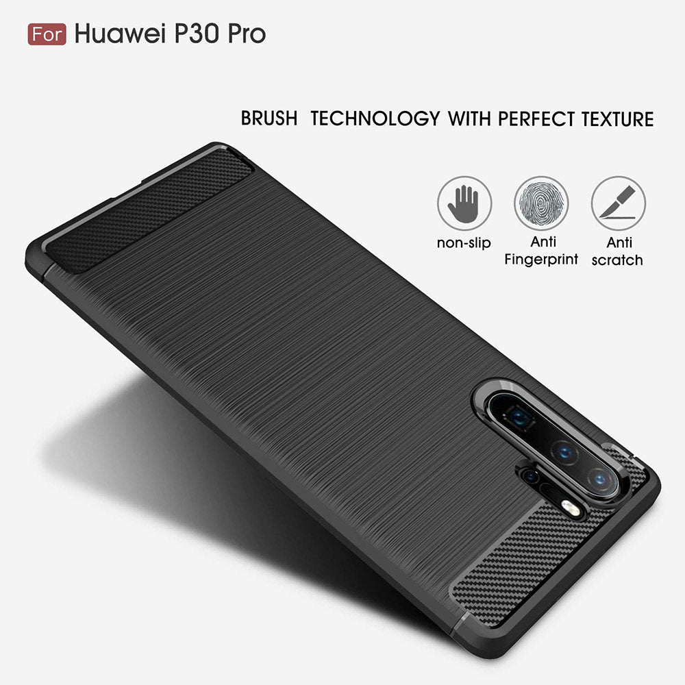 Techsuit - Carbon Silicone - Huawei P30 Pro / P30 Pro New Edition - Black