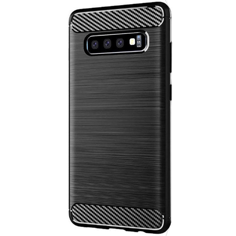 Techsuit - Carbon Silicone - Galaxy S10 - Black