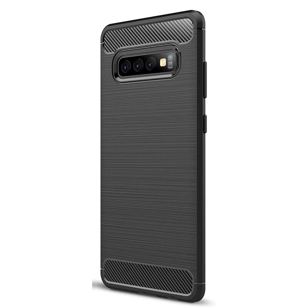 Techsuit - Carbon Silicone - Galaxy S10 Plus - Black