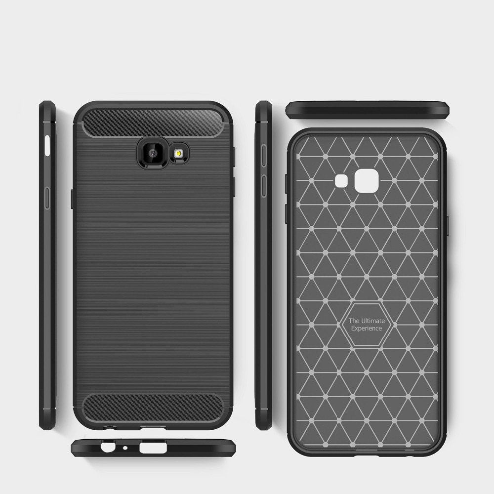 Techsuit - Carbon Silicone - Galaxy J4 Plus - Black