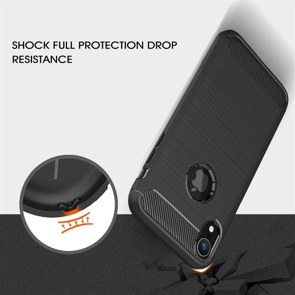 Techsuit - Carbon Silicone - iPhone XR - Black