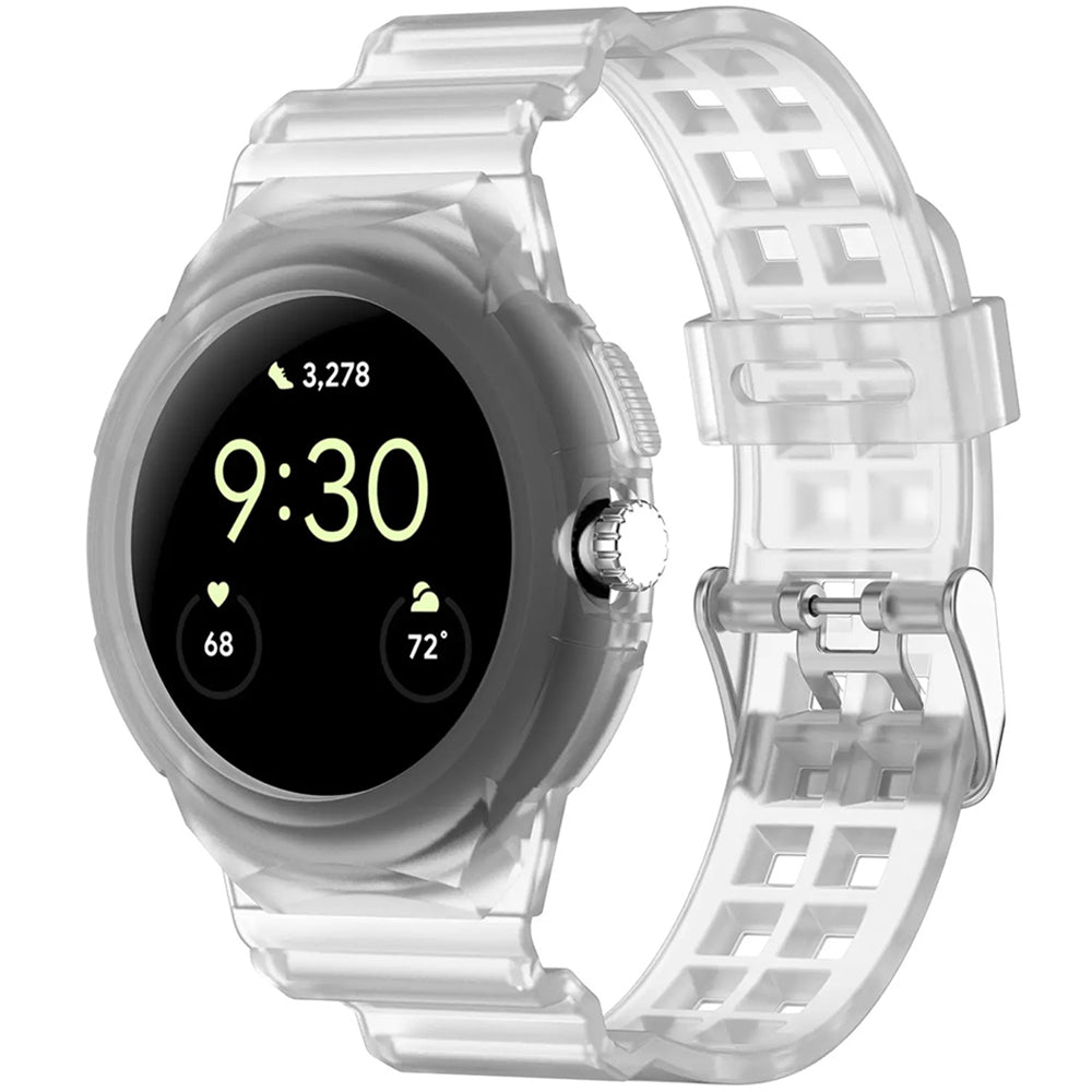 Techsuit - Watchband (W065) - Google Pixel Watch / Watch 2 / Watch 3 41mm - Clear