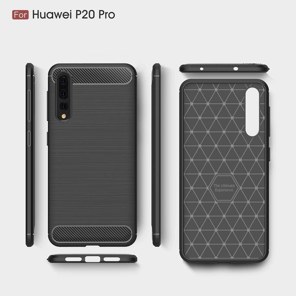 Techsuit - Carbon Silicone - Huawei P20 Pro - Black