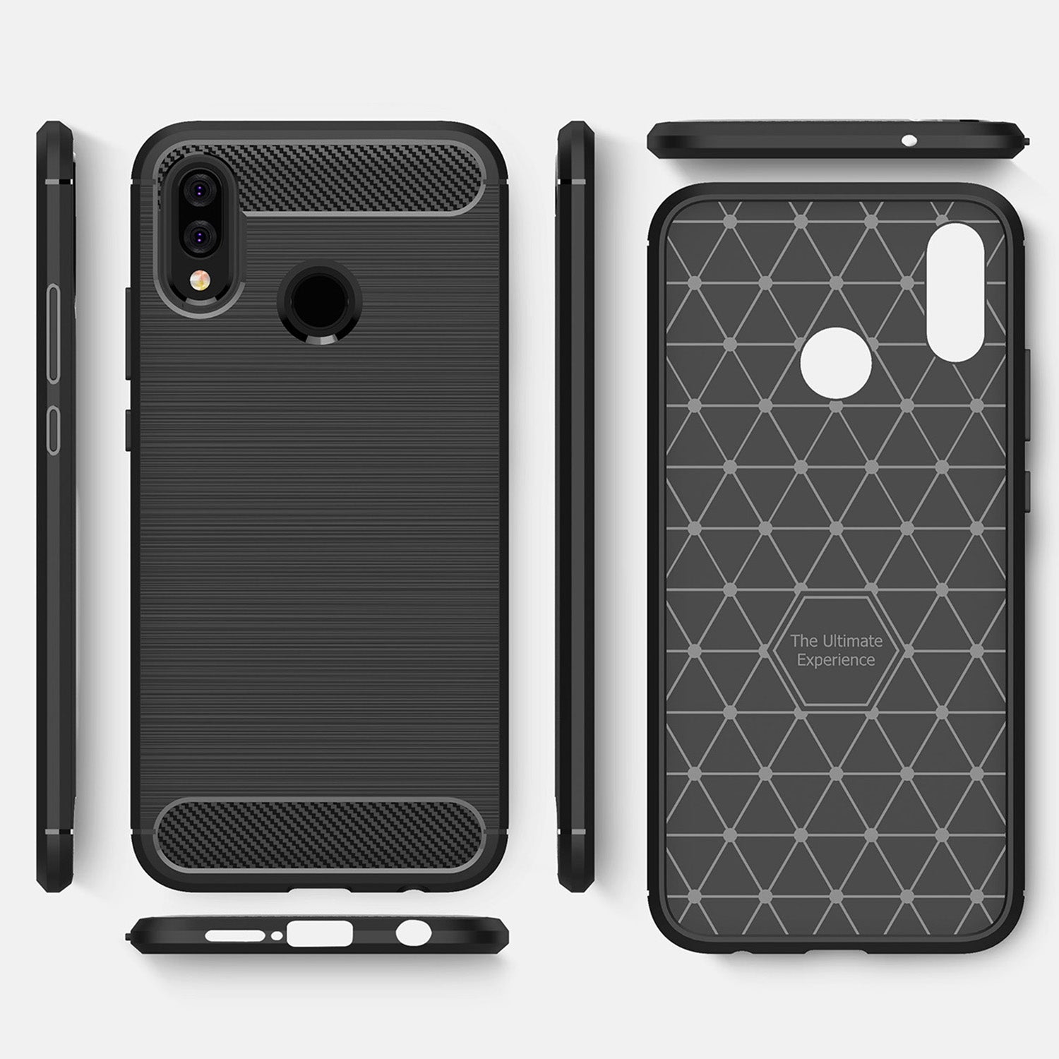 Techsuit - Carbon Silicone - Huawei P20 lite - Black