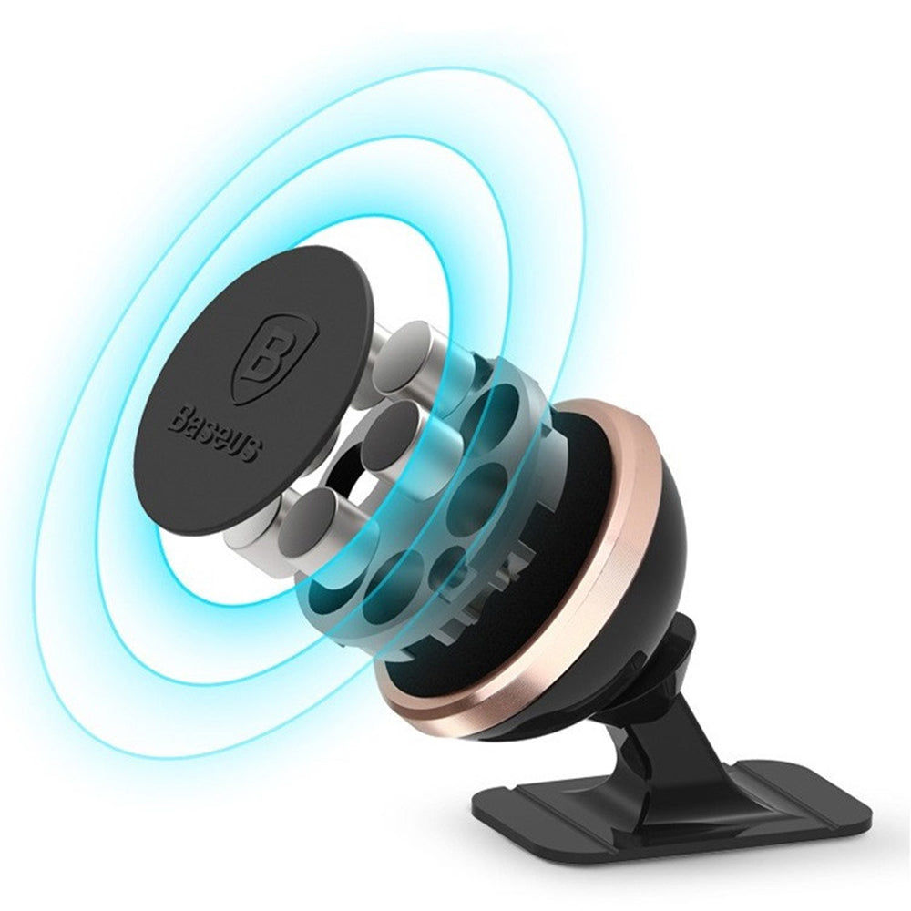 Baseus - Car Holder 360° Degree (SUCX140015) - Magnetic Grip for Dashboard, Windshield - Luxury Gold