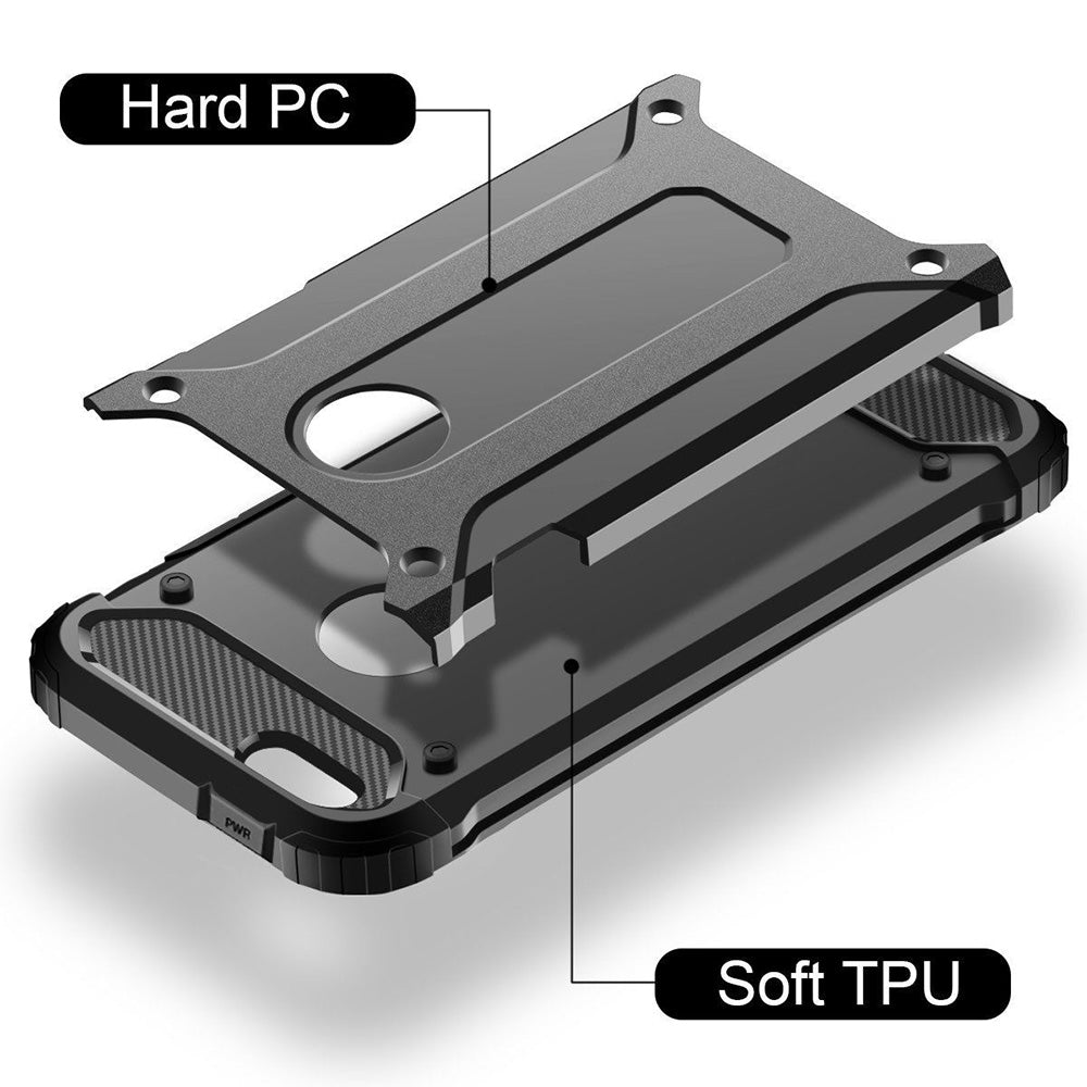 Techsuit - Hybrid Armor - iPhone 5 / iPhone 5s / iPhone SE - Black