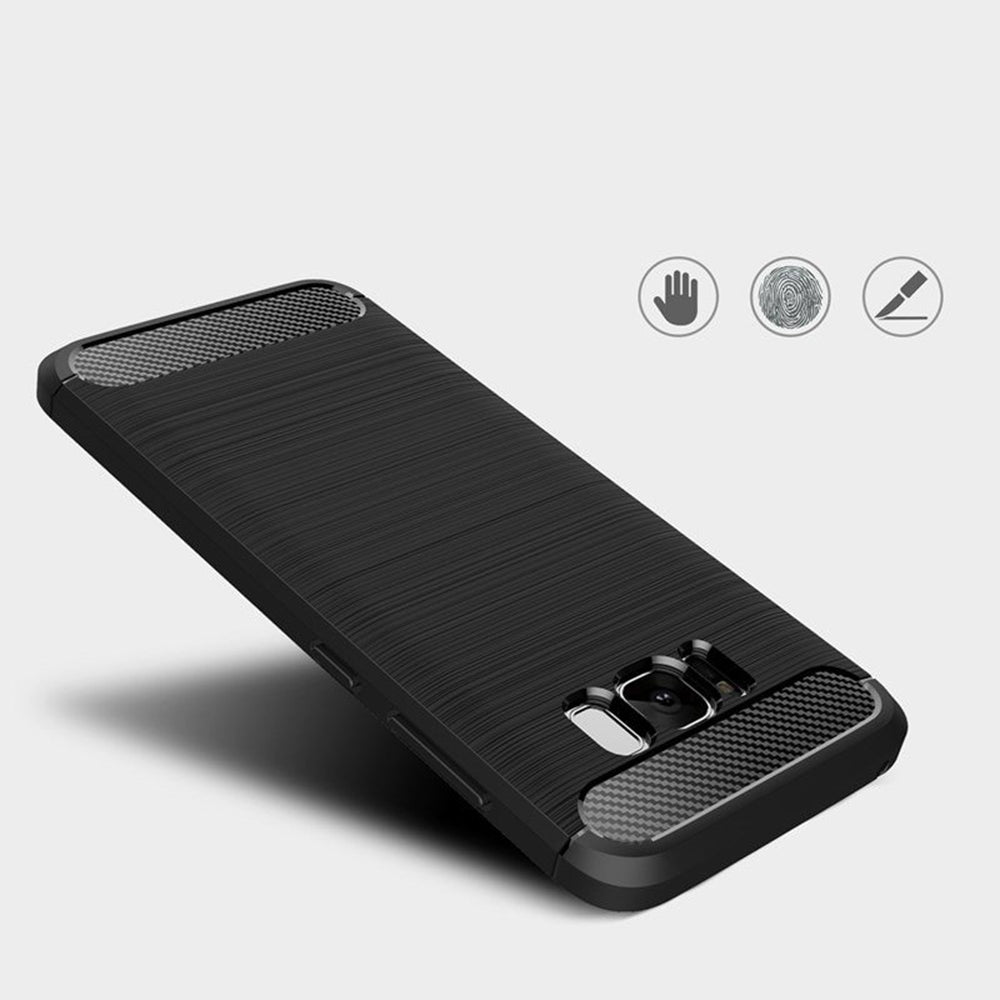 Techsuit - Carbon Silicone - Galaxy S8 - Black