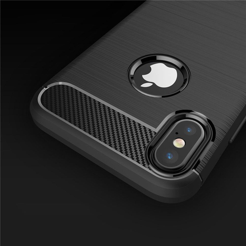 Techsuit - Carbon Silicone - iPhone X / iPhone XS - Black