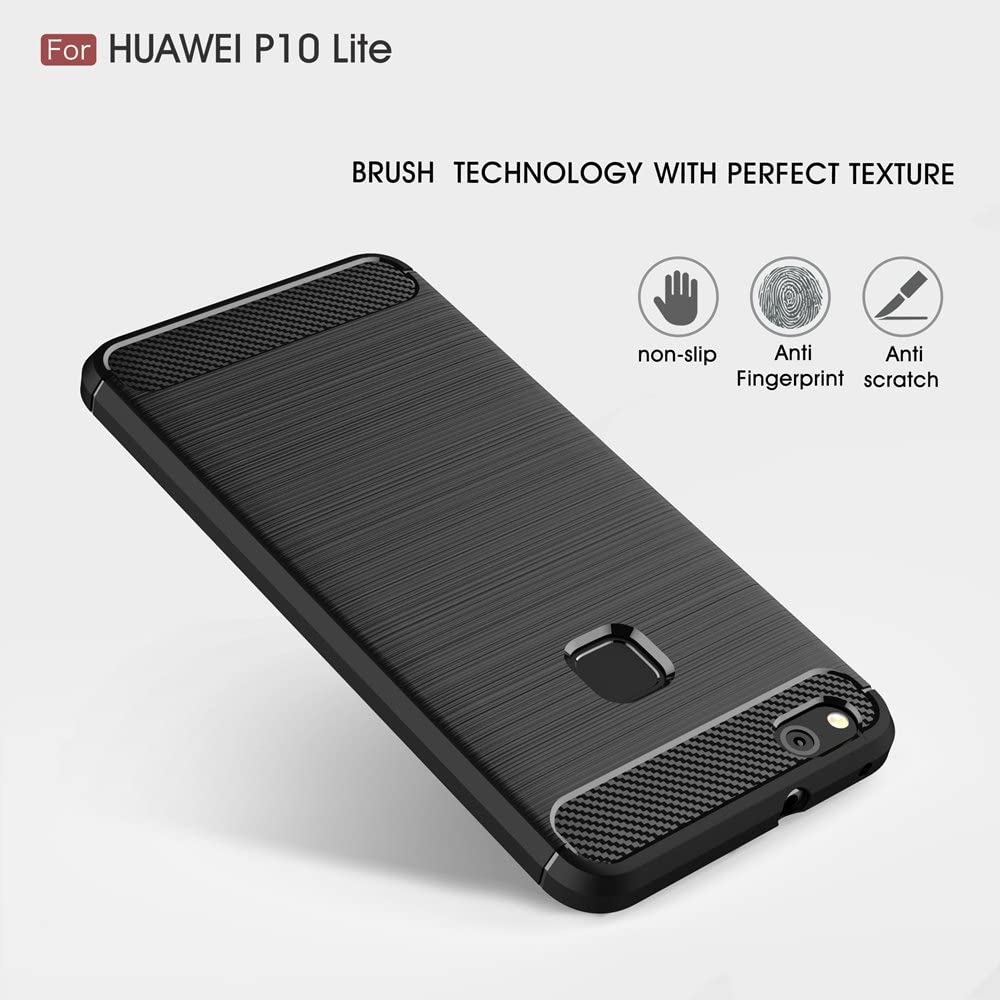 Techsuit - Carbon Silicone - Huawei P10 Lite - Black