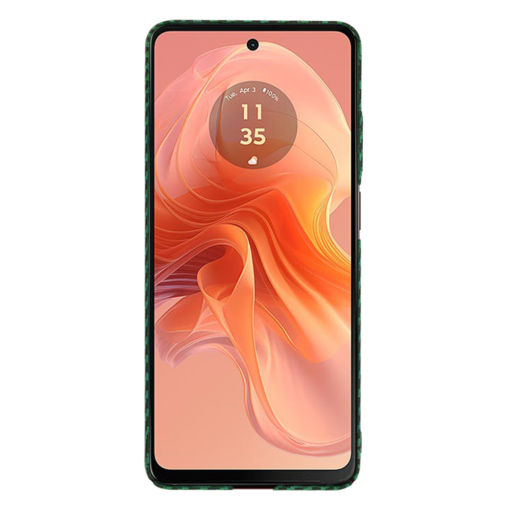 Techsuit - Carbonite FiberShell - Motorola Moto G04 / Moto G04s / Moto G24 / Moto E14 - Green