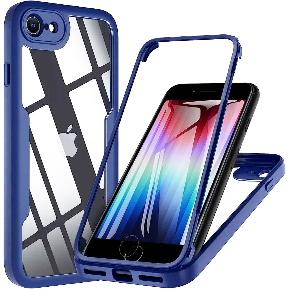 Techsuit - ColorVerse 360 Series + Screen Protector - iPhone 7 / 8 / SE 2, SE 2020 / SE 3, SE 2022 - Blue