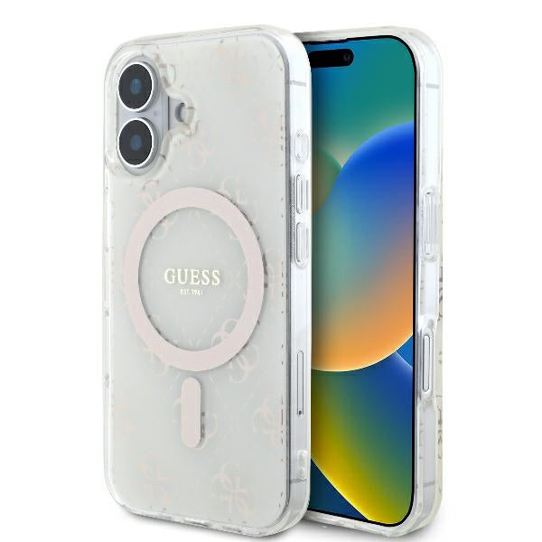 Guess - IML 4G Background MagSafe (GUHMP16MH4DTEH) - iPhone 16 Plus - White