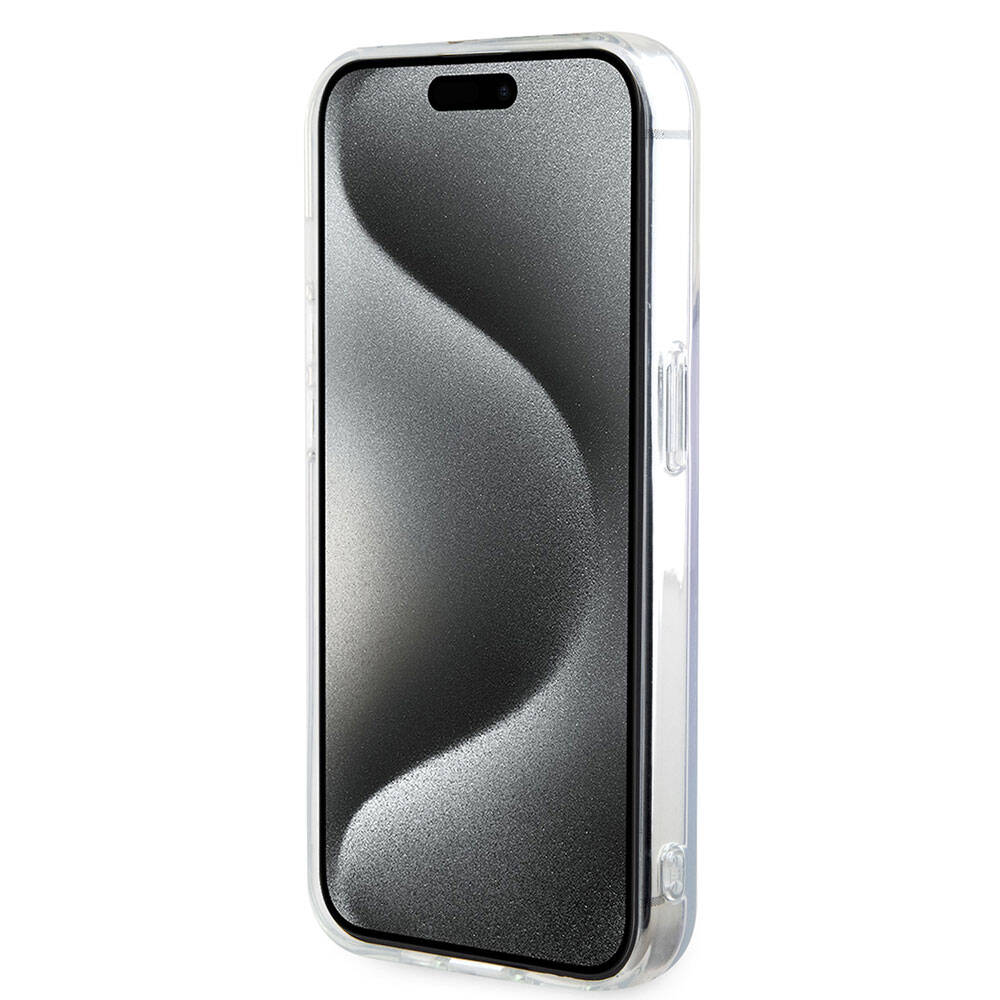 Guess Iridescent Magsafe Case Πολύχρωμη θήκη προστασίας από σκληρό πλαστικό – iPhone 15 Pro (Rainbow Purple – GUHMP15LHITSU)