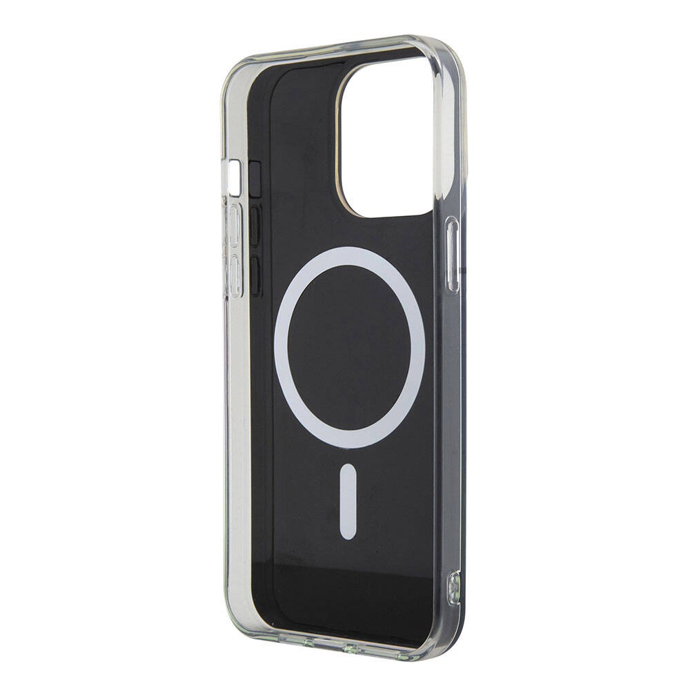 Guess Iridescent Magsafe Case Πολύχρωμη θήκη προστασίας από σκληρό πλαστικό – iPhone 15 Pro (Rainbow Black – GUHMP15LHITSK)