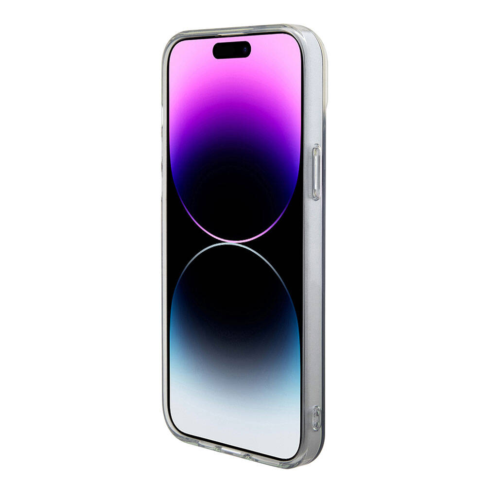 Guess Iridescent Magsafe Case Πολύχρωμη θήκη προστασίας από σκληρό πλαστικό – iPhone 15 Pro (Rainbow Black – GUHMP15LHITSK)
