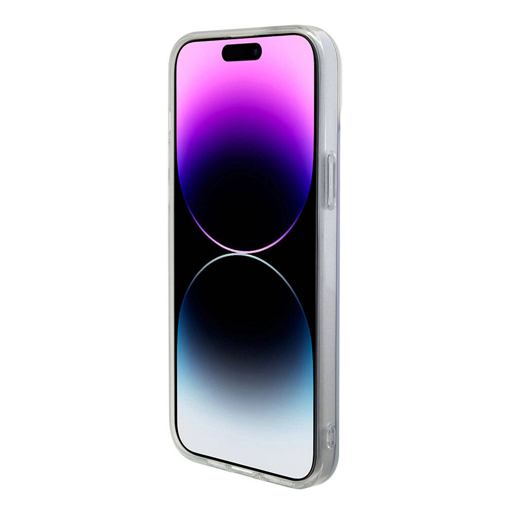 Guess Iridescent Magsafe Case Πολύχρωμη θήκη προστασίας από σκληρό πλαστικό – iPhone 15 (Rainbow Purple – GUHMP15SHITSU)