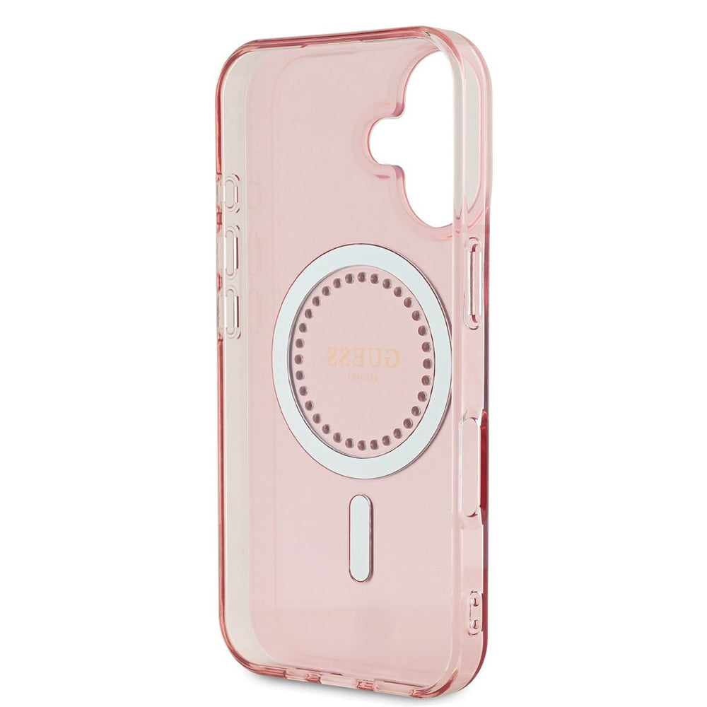 Guess Magsafe “Rhinestones” Hard Case Θήκη προστασίας από σκληρό πλαστικό – iPhone 16 (Ροζ – GUHMP16SPFTDTEP)