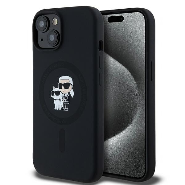 Karl Lagerfeld - Silicone MagSafe (KLHMP15MSCMKCRHK) - iPhone 15 Plus - Karl&Choupette