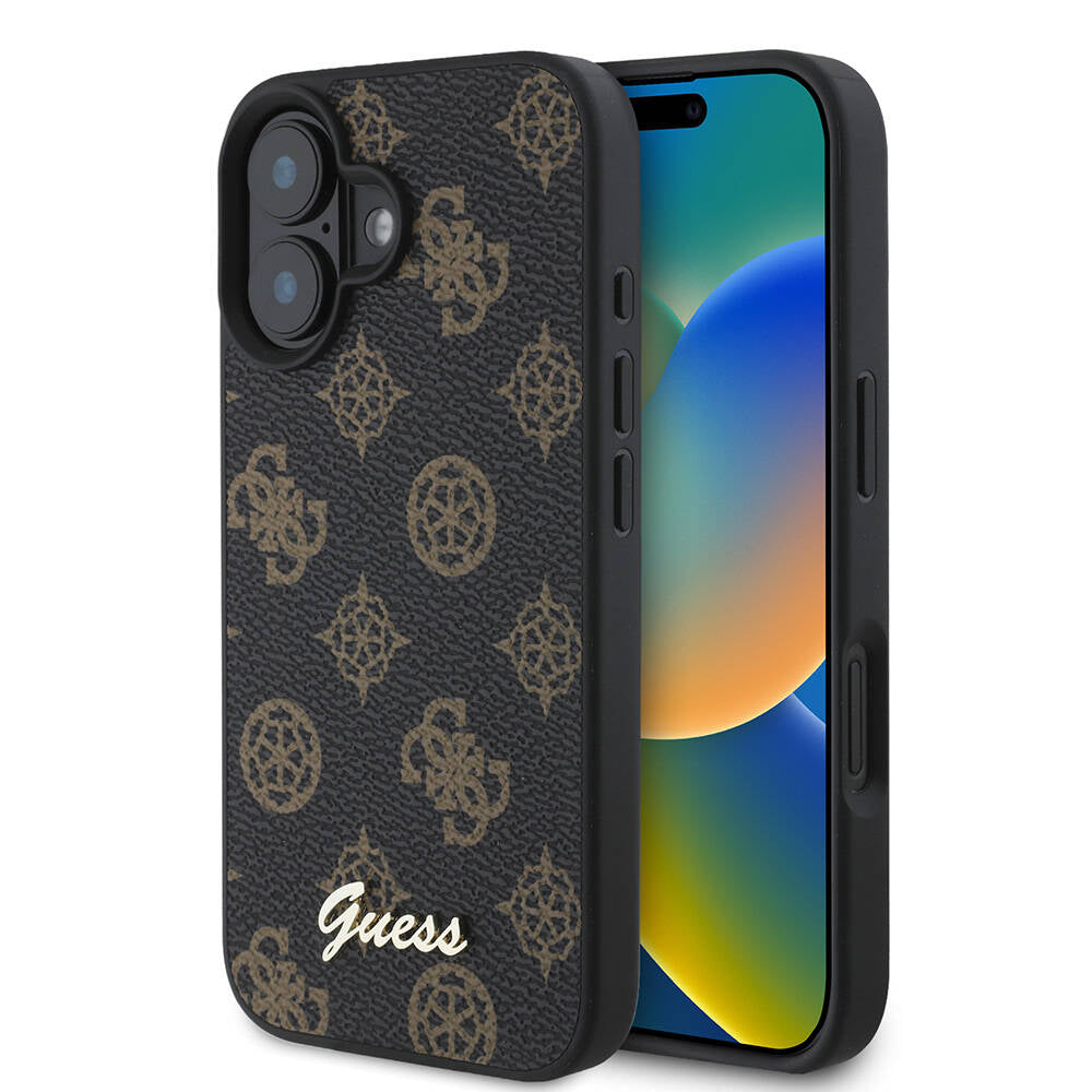 Guess - Peony Script MagSafe (GUHMP16MPGPYSK) - iPhone 16 Plus - Black