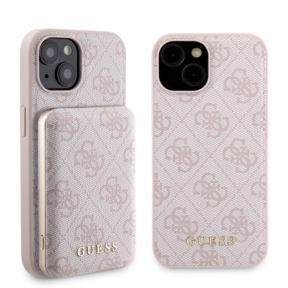 Guess - Hardcase Powerbank MagSafe (GUBPM5P15S4GEMGP) - iPhone 15 - Pink