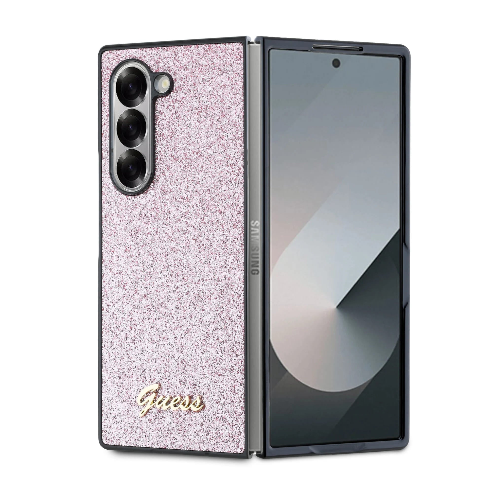 Guess - Glitter Script (GUHCZFD6HGGSHP) - Samsung Galaxy Z Fold6 - Pink