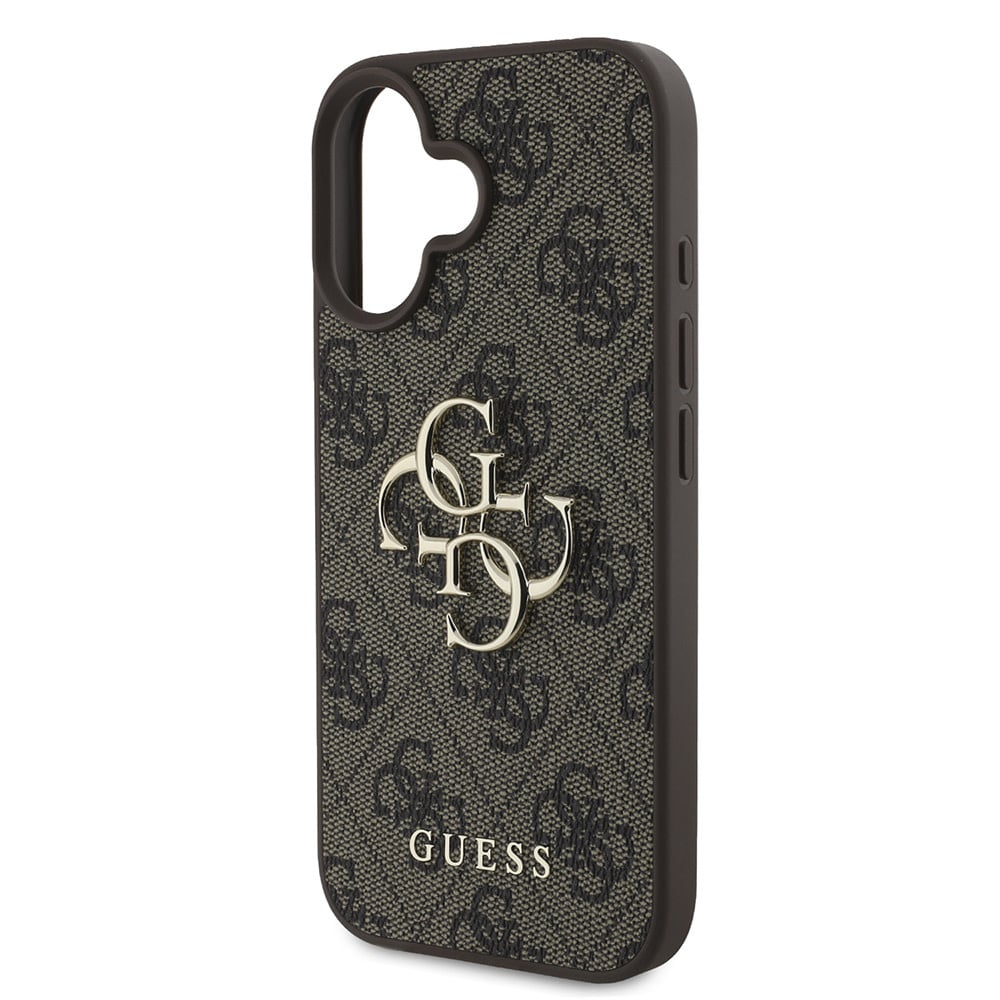 Guess “4G Logo Collection” Hard Case PU Case Θήκη προστασίας από δερματίνη – iPhone 16 (Καφε – GUHCP16S4GMGBR)