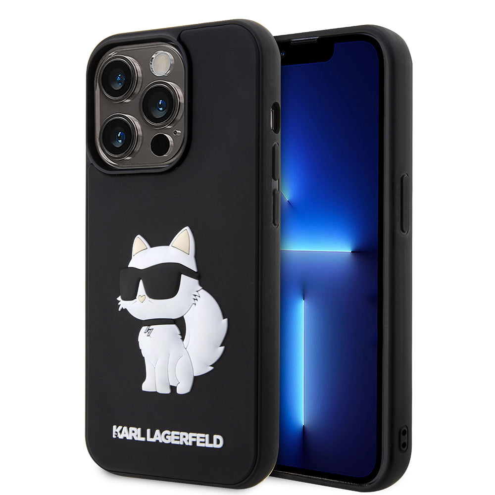 Karl Lagerfeld - 3D Design (KLHCP14L3DRKHNK) - iPhone 14 Pro - Rubber Choupette