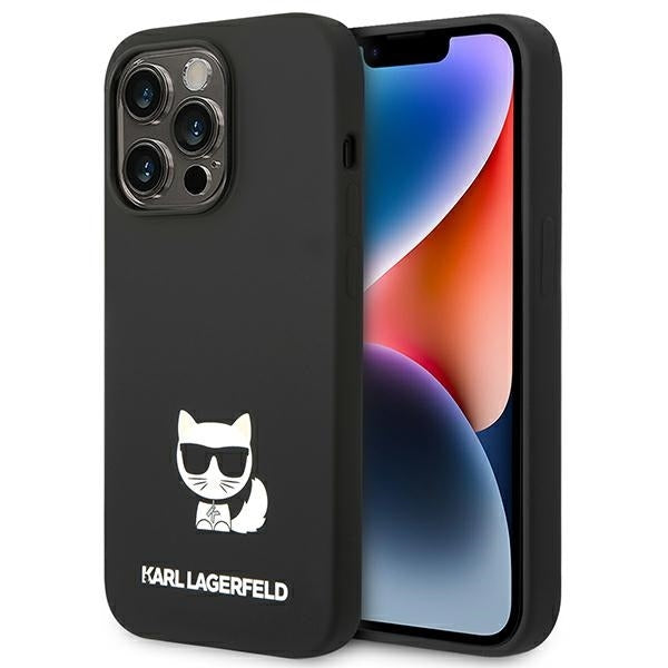 Karl Lagerfeld - Silicone (KLHCP14LSLCTBK) - iPhone 14 Pro - Choupette Body