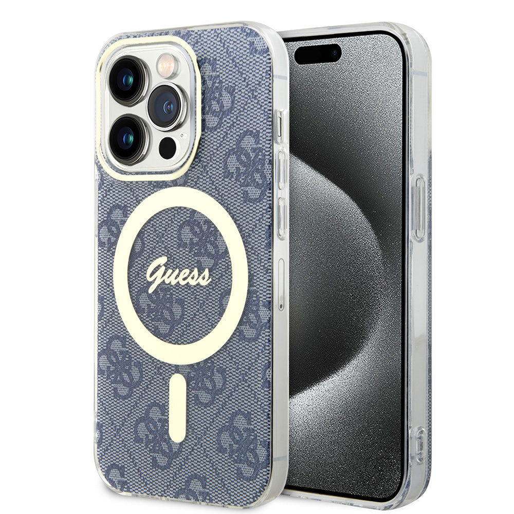Guess - IML 4G MagSafe (GUHMP15LH4STB) - iPhone 15 Pro - Blue