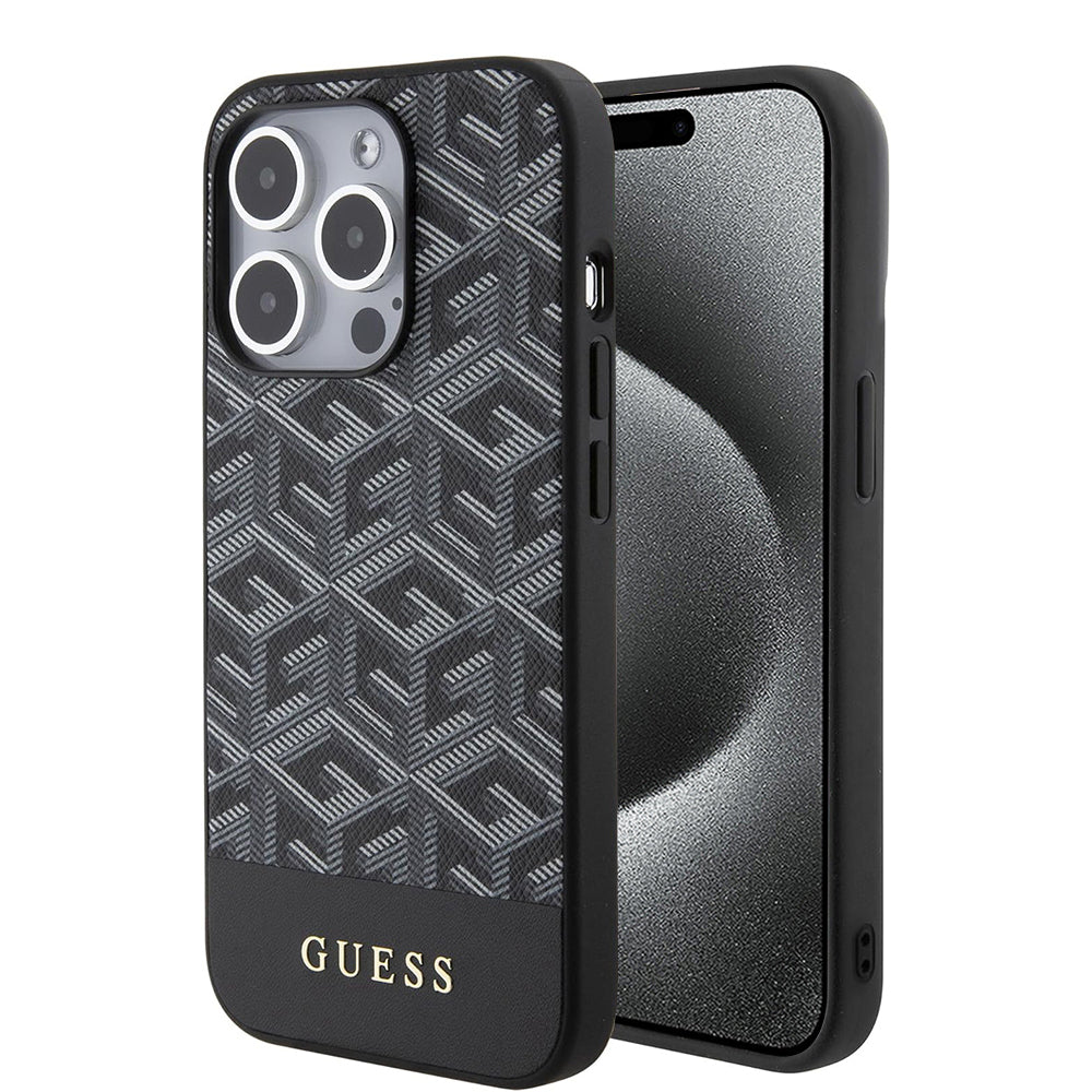 Guess - GCube Stripes MagSafe (GUHMP15XHGCFSEK) - iPhone 15 Pro Max - Black