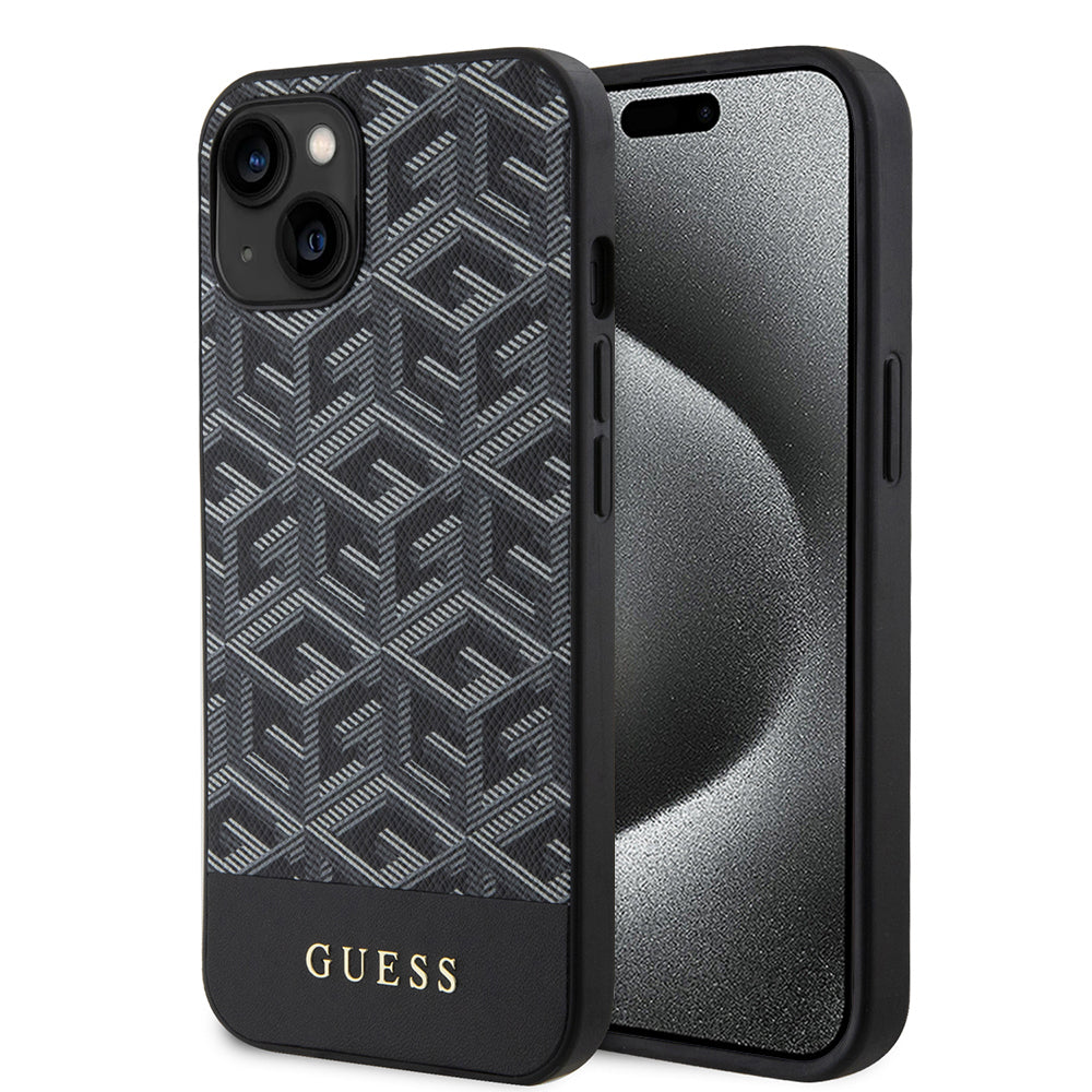 Guess - GCube Stripes MagSafe (GUHMP15SHGCFSEK) - iPhone 15 - Black