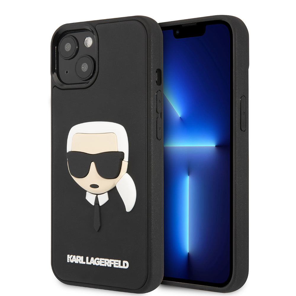 Karl Lagerfeld - 3D Design (KLHCP14MKH3DBK) - iPhone 14 Plus - Rubber Karl`s Head