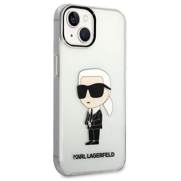 Karl Lagerfeld Ikonik Back Cover Case Karl Διάφανη θήκη προστασίας από TPU / PC – iPhone 14 Plus (Clear)