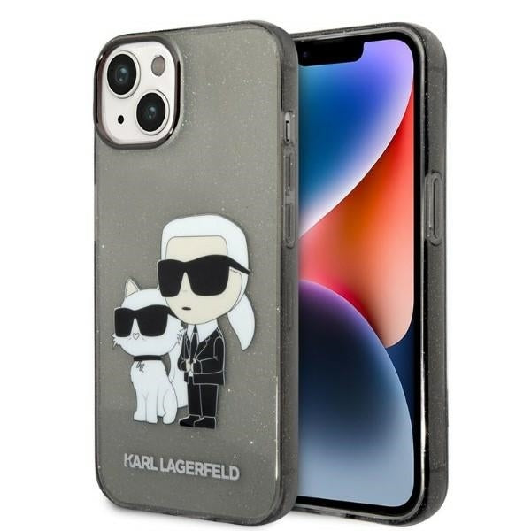 Karl Lagerfeld - Hardcase Glitter (KLHCP14MHNKCTGK) - iPhone 14 Plus - Karl&Choupette