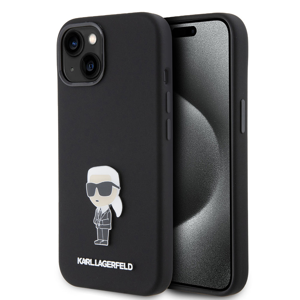 Karl Lagerfeld - Silicone (KLHCP15SSMHKNPK) - iPhone 15 - Ikonik Metal Pin