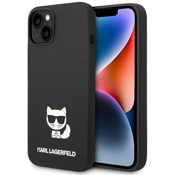 Karl Lagerfeld - Silicone (KLHCP14MSLCTBK) - iPhone 14 Plus - Choupette Body