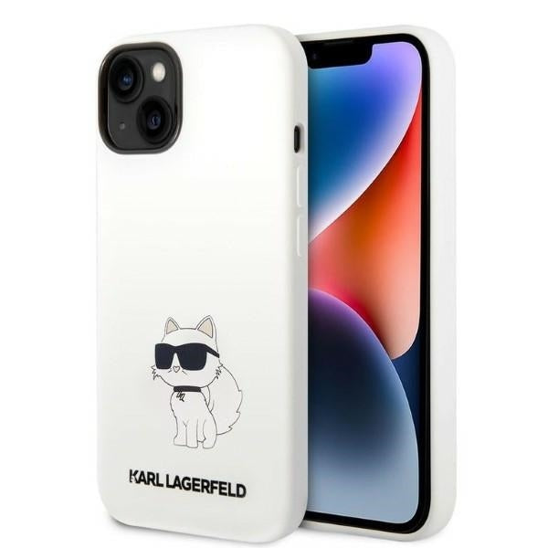 Karl Lagerfeld - Silicone (KLHCP14MSNCHBCH) - iPhone 14 Plus - White Choupette