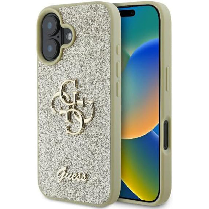 Guess - Glitter Fixed Big 4G (GUHCP16SHG4SGD) - iPhone 16 - Gold