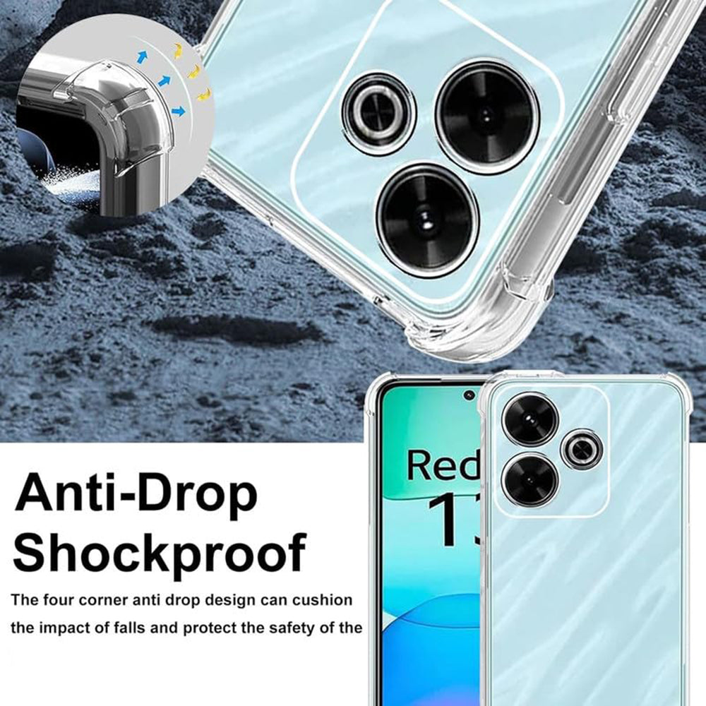 Techsuit - Shockproof Clear Silicone - Xiaomi Redmi 13 / Poco M6 4G - Clear