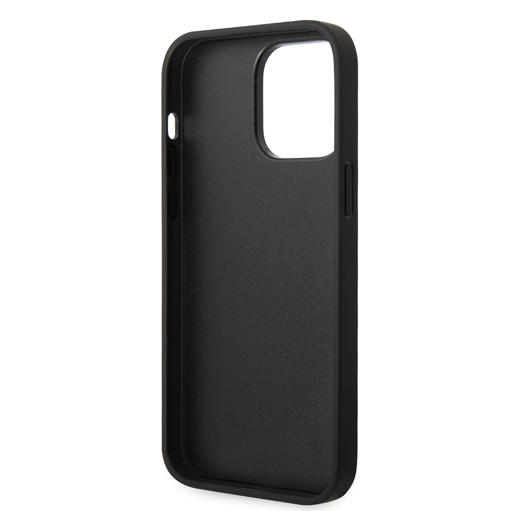 Karl Lagerfeld Glitter Flakes Case with Ikonik Patch and Metal Logo Θήκη προστασίας από σιλικόνη – iPhone 14 Pro Max (Glitter Silver)