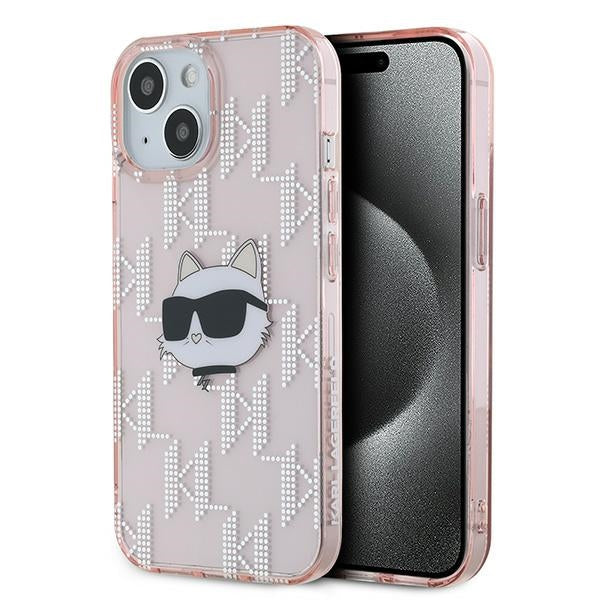 Karl Lagerfeld - IML Luxury (KLHCP14SHKLPCHP) - iPhone 14 - Pink Choupette Head&Monogram