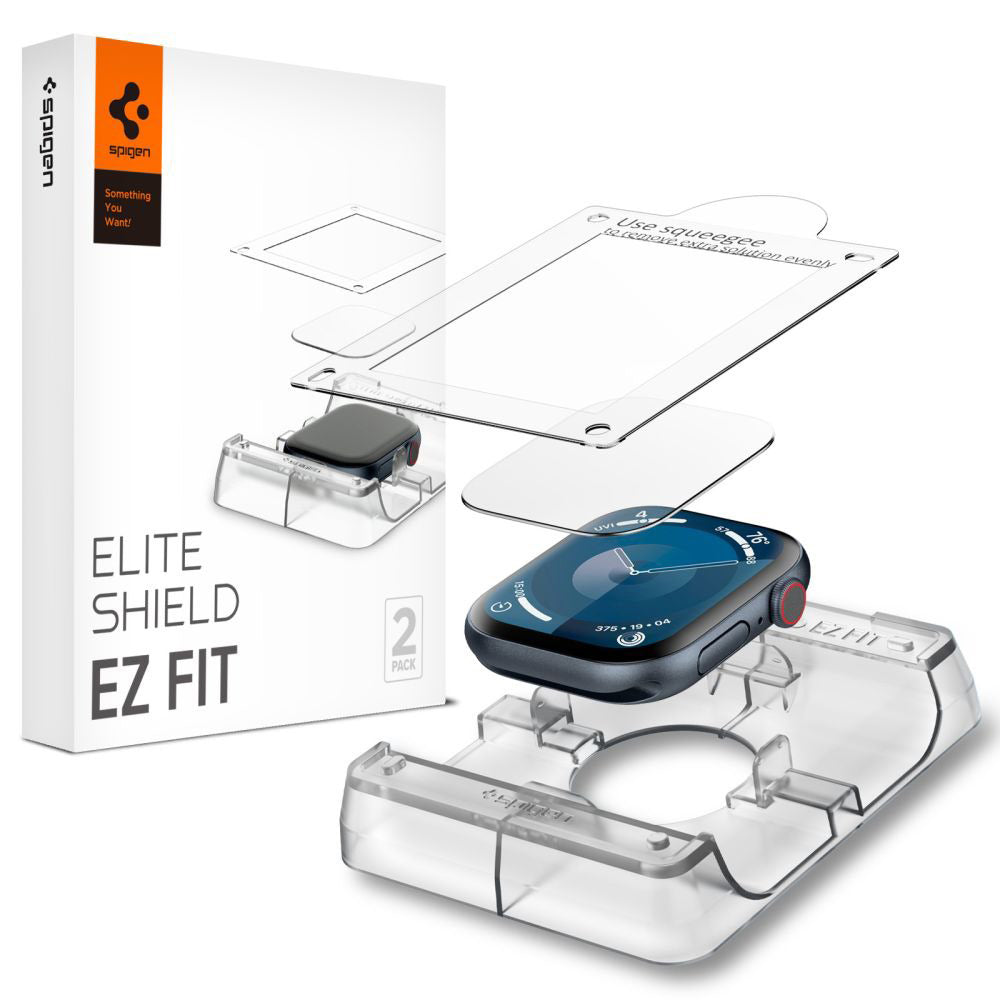 Spigen - Elite Shield EZ Fit (2Â pack) - Apple Watch 10 42mm / Watch 11 42mm - Clear