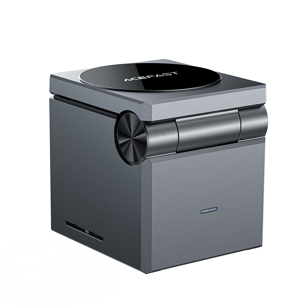 Acefast - Charging Station Rubik's Cube 3in1 (E18) - for Phone, TWS Headset and Apple Watch, 23W, Foldable - Metal Gray