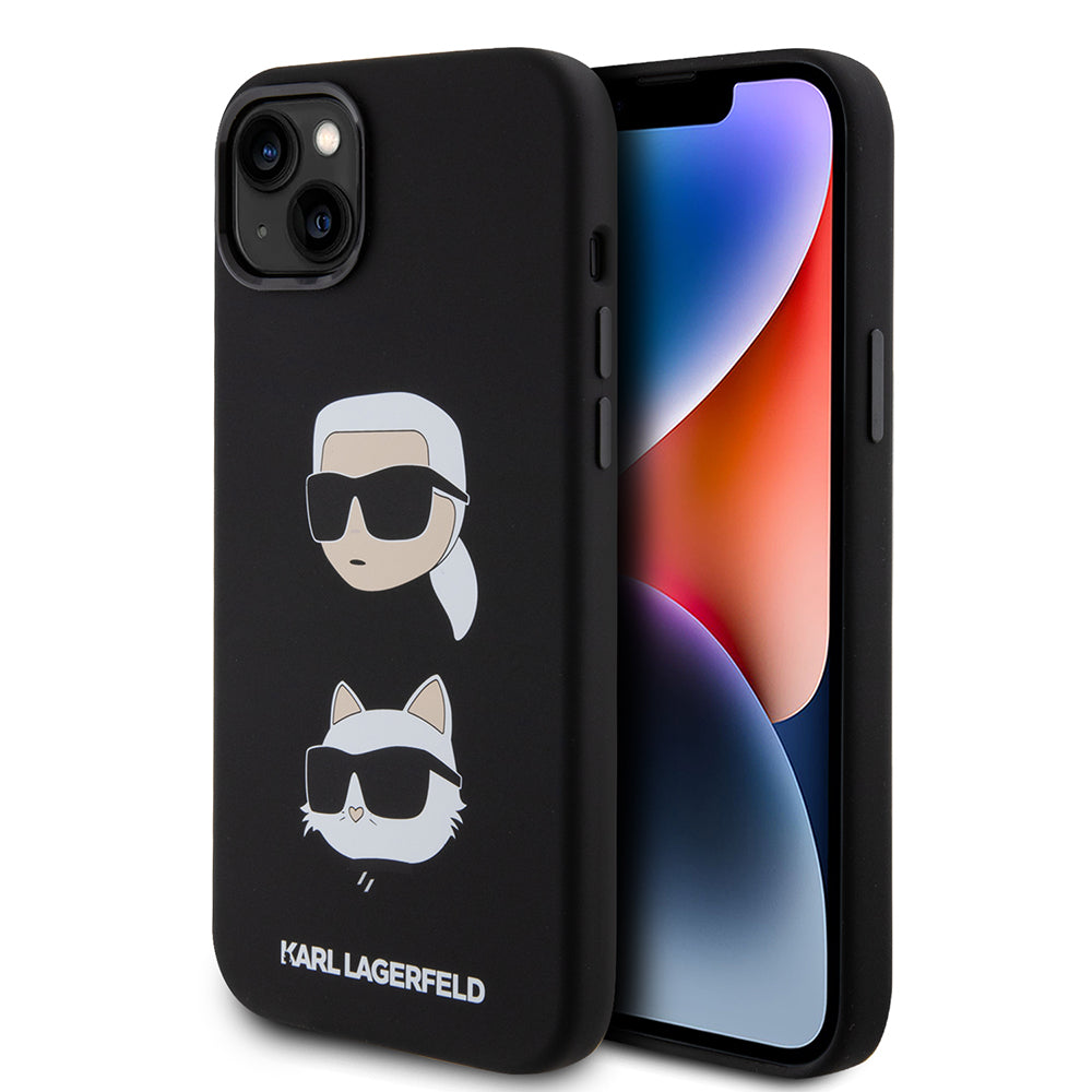Karl Lagerfeld - Silicone (KLHCP15MSDHKCNK) - iPhone 15 Plus - Karl&Choupette Head
