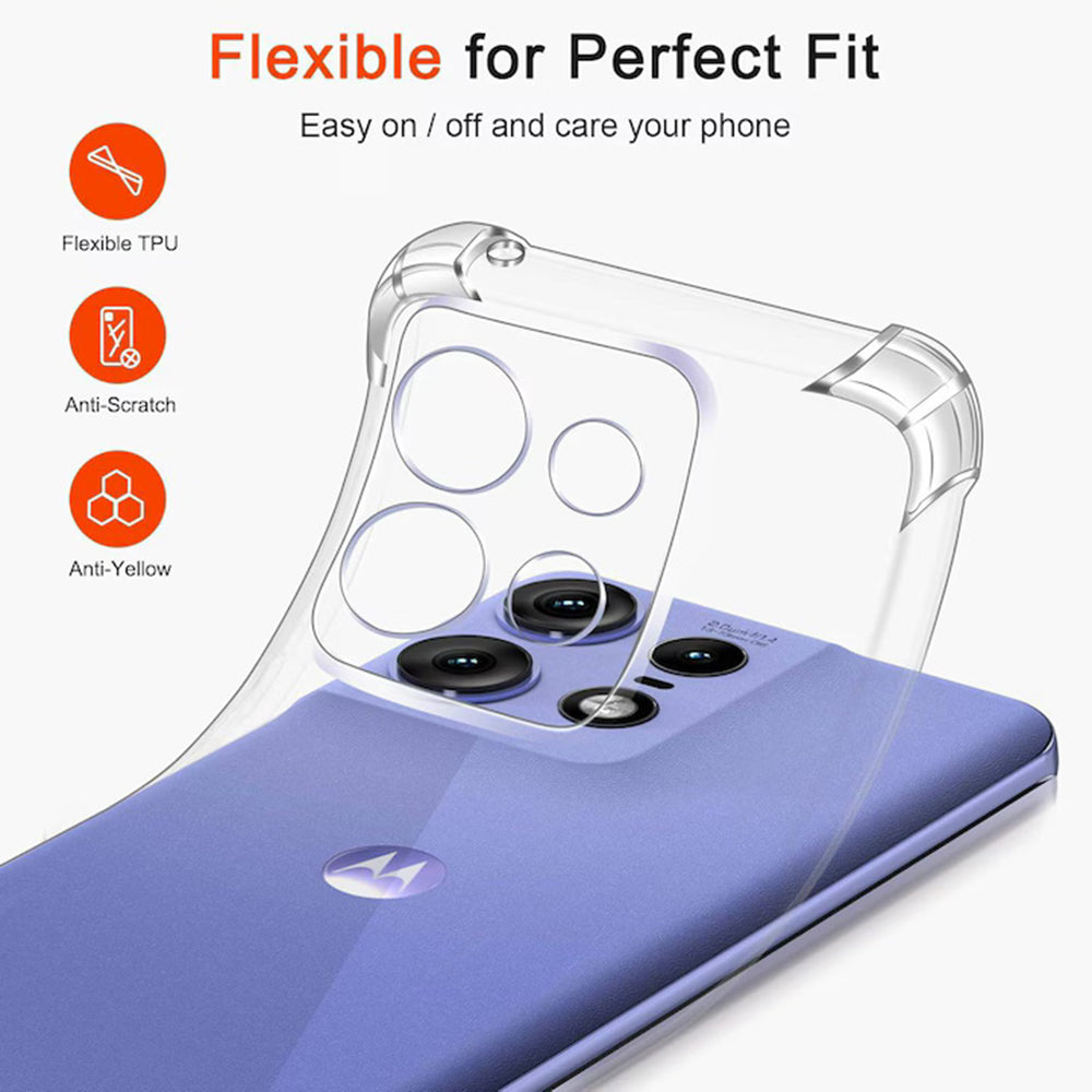 Techsuit - Shockproof Clear Silicone - Motorola Edge 50 Neo / Edge 60 Neo / Motorola ThinkPhone 25 - Clear