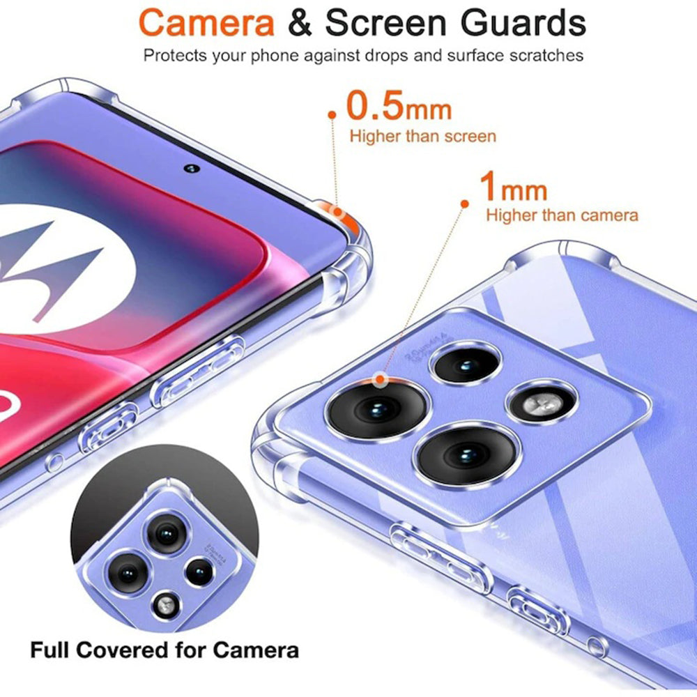 Techsuit - Shockproof Clear Silicone - Motorola Edge 50 Neo / Edge 60 Neo / Motorola ThinkPhone 25 - Clear