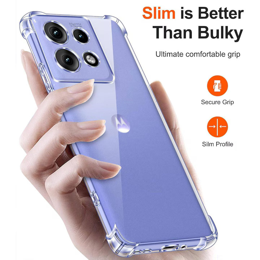 Techsuit - Shockproof Clear Silicone - Motorola Edge 50 Neo / Edge 60 Neo / Motorola ThinkPhone 25 - Clear