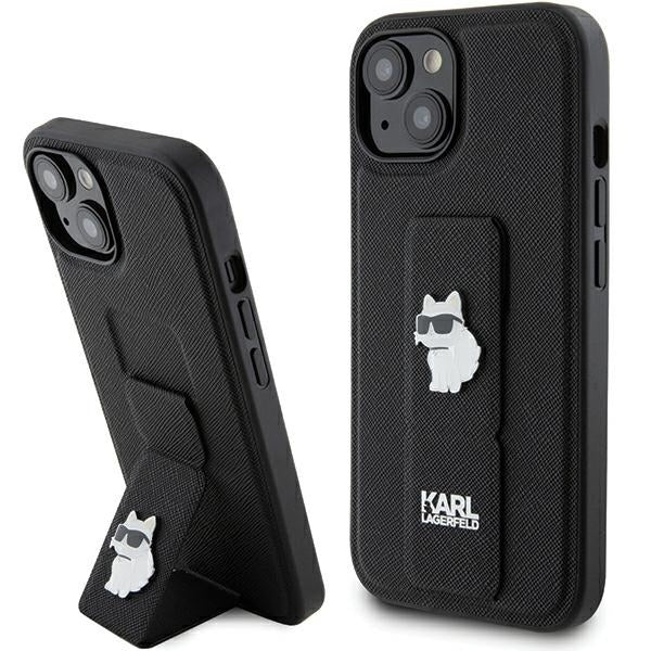 Karl Lagerfeld - Saffiano Gripstand (KLHCP15SGSACHPK) - iPhone 15 - Choupette