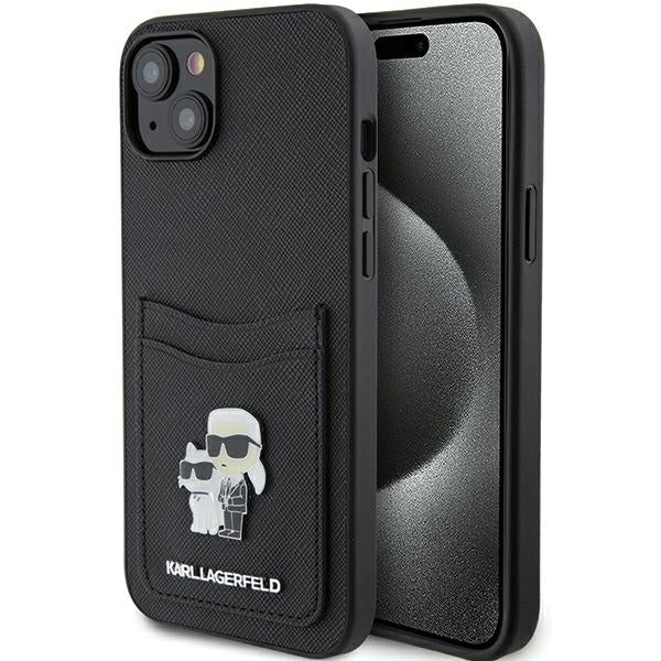 Karl Lagerfeld - Saffiano Cardslot (KLHCP15SSAPKCNPK) - iPhone 15 - Karl&Choupette