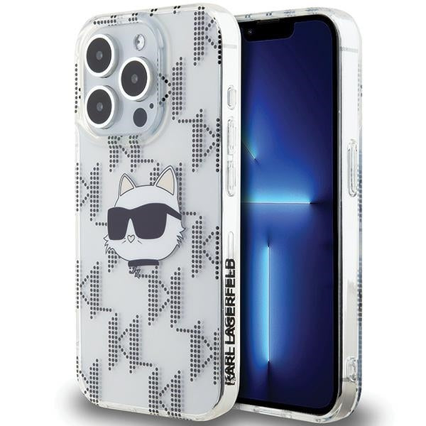 Karl Lagerfeld - IML Luxury (KLHCP15XHKLPCHT) - iPhone 15 Pro Max - Transparent Choupette Head&Monogram